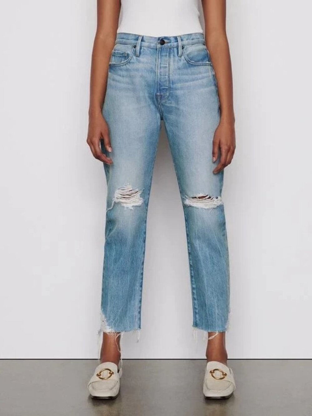 Frame Le Original High-Rise Straight-Leg Jeans Size 25